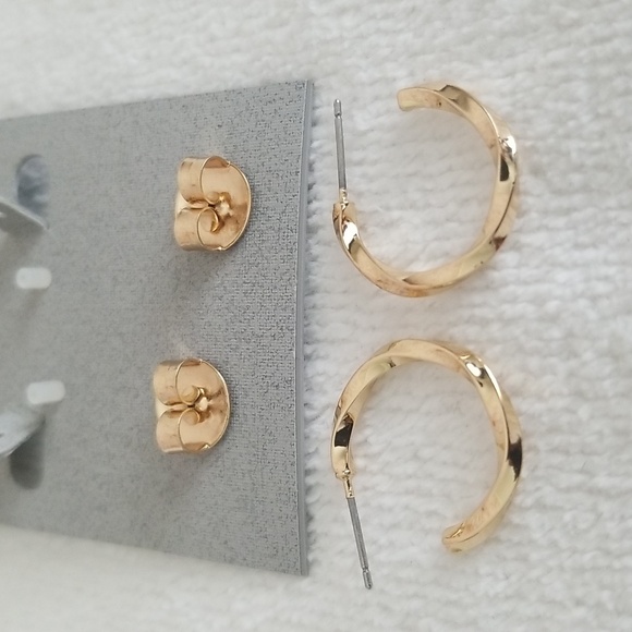 New Robert Lee Morris Soho Huggie Hoop Earrings - Picture 4 of 6